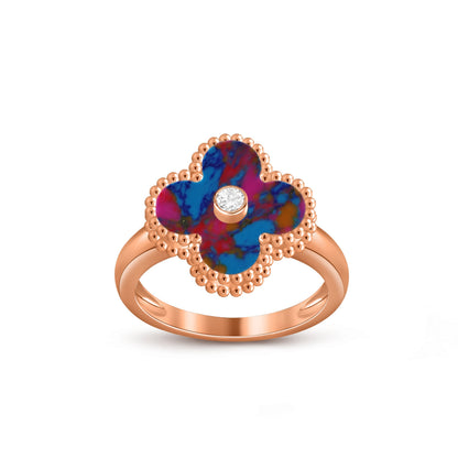 [OAKJURI Jewelry]CLOVER DIAMOND RING ROSE GOLD COLLECTION
