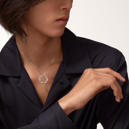 [OAKJURI Jewelry] LOVE NECKLACE 16MM 3 DIAMONDS