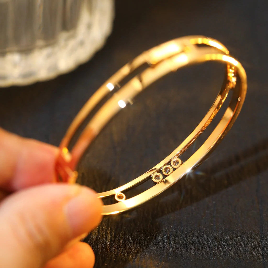 [OAKJURI Jewelry]Move Romane Diamond Bangle Bracelet