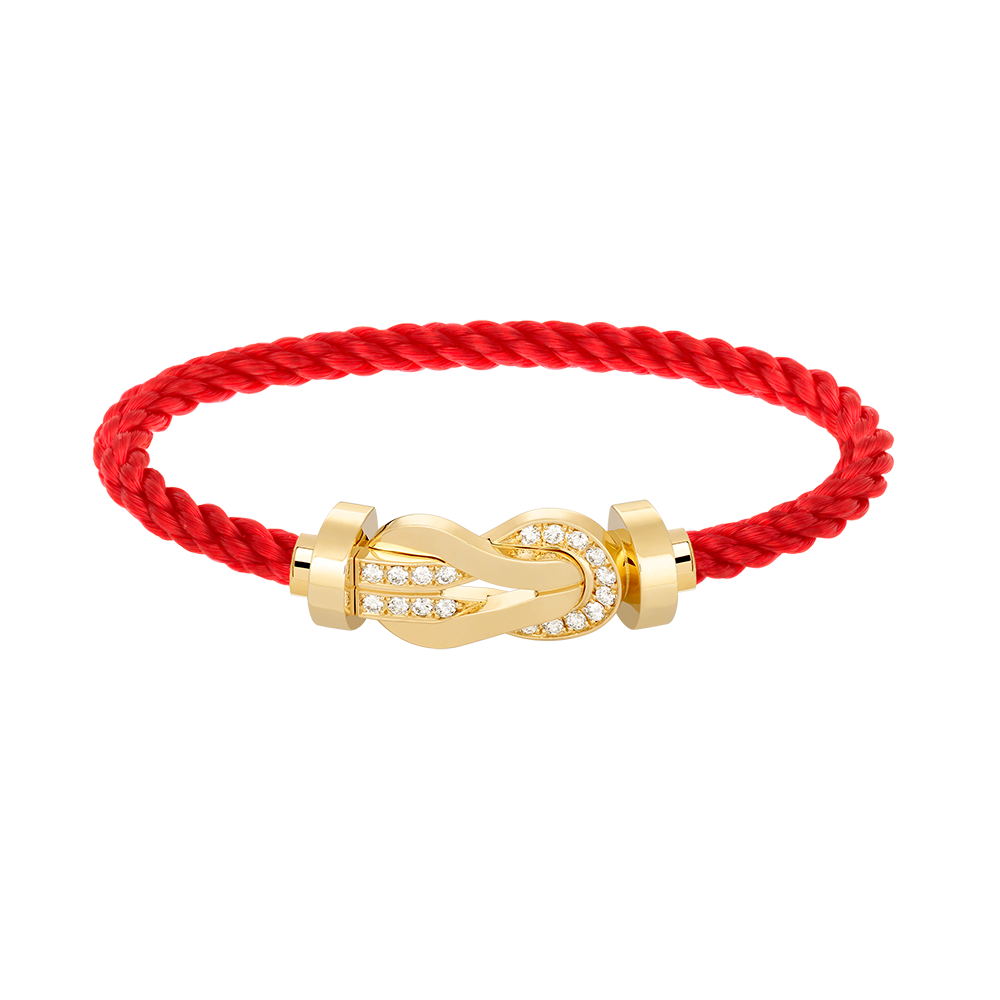 [OAKJURI Jewelry]CHANCE LARGE 8 FIGURE BUCKLE HALF DIAMOND BRACELET GOLD