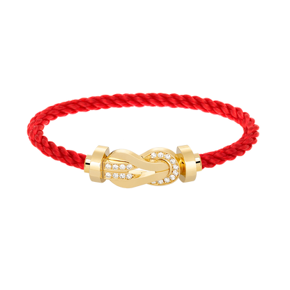 [OAKJURI Jewelry]CHANCE LARGE 8 FIGURE BUCKLE HALF DIAMOND BRACELET GOLD