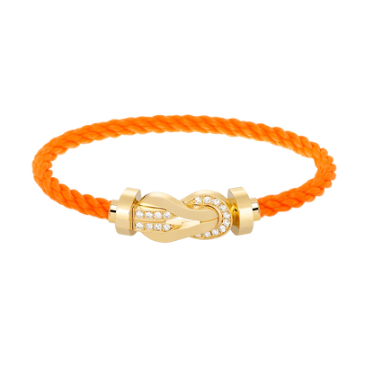 [OAKJURI Jewelry]CHANCE LARGE 8 FIGURE BUCKLE HALF DIAMOND BRACELET GOLD
