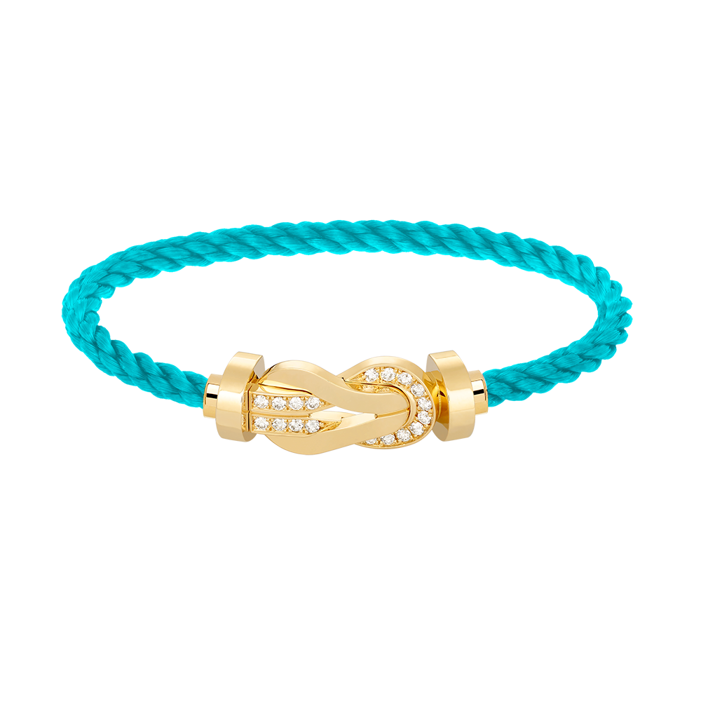[OAKJURI Jewelry]CHANCE LARGE 8 FIGURE BUCKLE HALF DIAMOND BRACELET GOLD