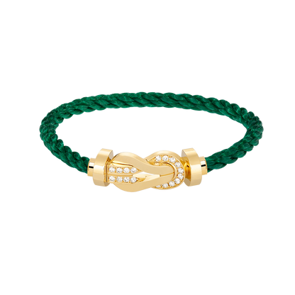 [OAKJURI Jewelry]CHANCE LARGE 8 FIGURE BUCKLE HALF DIAMOND BRACELET GOLD