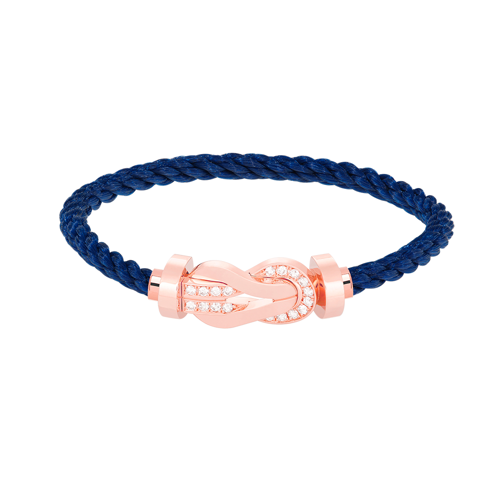 [OAKJURI Jewelry]CHANCE LARGE 8 FIGURE BUCKLE HALF DIAMOND BRACELET ROSE GOLD