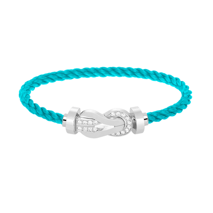[OAKJURI Jewelry]CHANCE LARGE 8 FIGURE BUCKLE HALF DIAMOND BRACELET SILVER