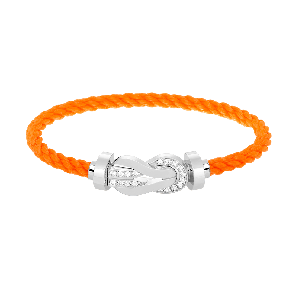 [OAKJURI Jewelry]CHANCE LARGE 8 FIGURE BUCKLE HALF DIAMOND BRACELET SILVER
