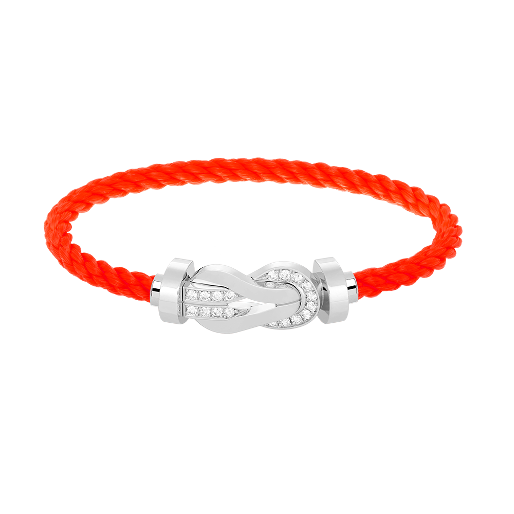 [OAKJURI Jewelry]CHANCE LARGE 8 FIGURE BUCKLE HALF DIAMOND BRACELET SILVER