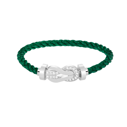 [OAKJURI Jewelry]CHANCE LARGE 8 FIGURE BUCKLE HALF DIAMOND BRACELET SILVER