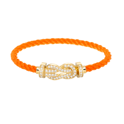 [OAKJURI Jewelry]CHANCE LARGE 8 FIGURE BUCKLE FULLDIAMOND BRACELET GOLD