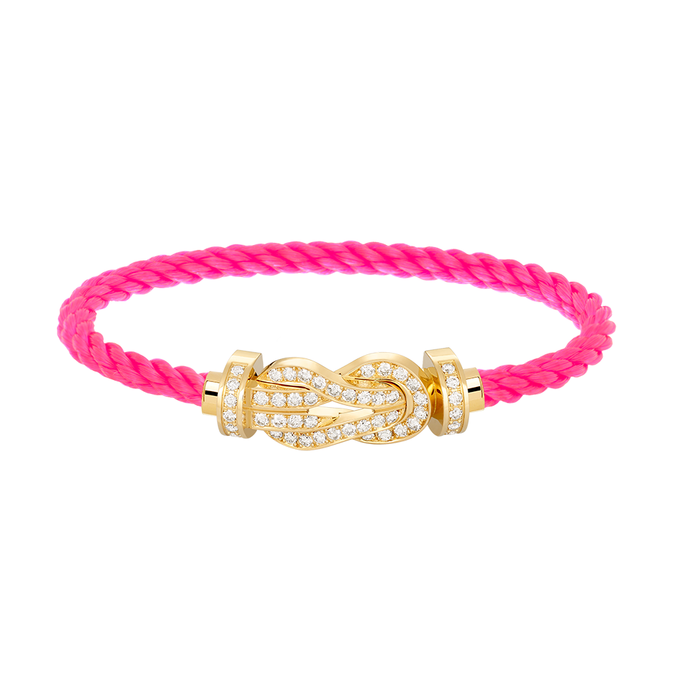 [OAKJURI Jewelry]CHANCE LARGE 8 FIGURE BUCKLE FULLDIAMOND BRACELET GOLD