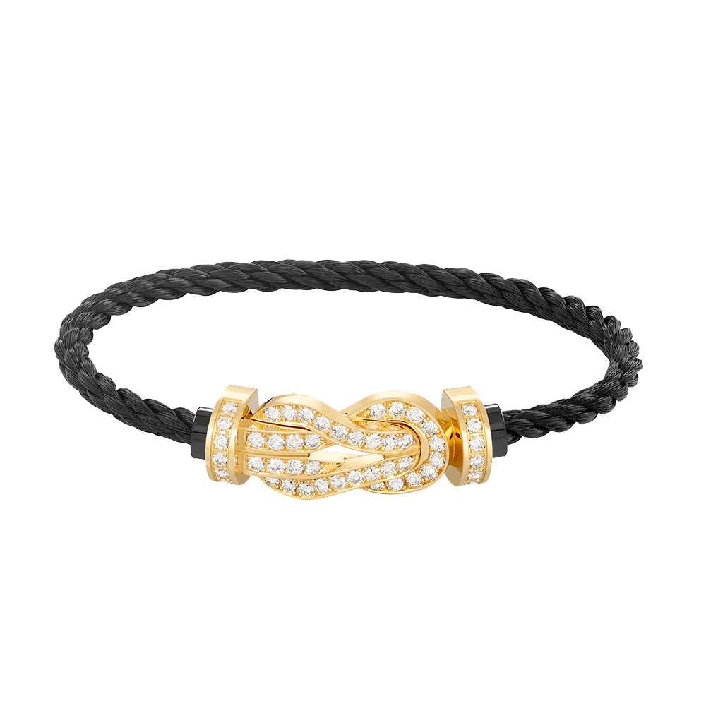 [OAKJURI Jewelry]CHANCE LARGE 8 FIGURE BUCKLE FULLDIAMOND BRACELET GOLD