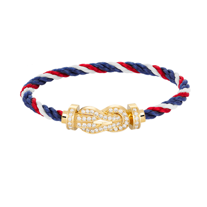 [OAKJURI Jewelry]CHANCE LARGE 8 FIGURE BUCKLE FULLDIAMOND BRACELET GOLD