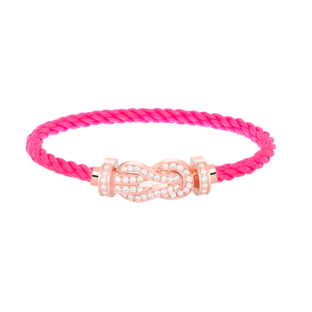 [OAKJURI Jewelry]CHANCE LARGE 8 FIGURE BUCKLE FULL DIAMOND BRACELET ROSE GOLD