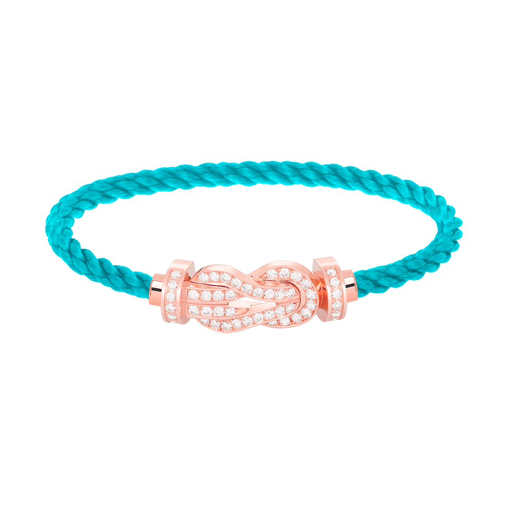 [OAKJURI Jewelry]CHANCE LARGE 8 FIGURE BUCKLE FULL DIAMOND BRACELET ROSE GOLD