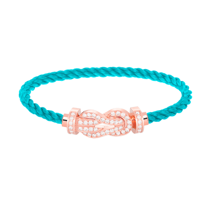 [OAKJURI Jewelry]CHANCE LARGE 8 FIGURE BUCKLE FULL DIAMOND BRACELET ROSE GOLD