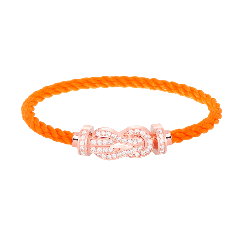 [OAKJURI Jewelry]CHANCE LARGE 8 FIGURE BUCKLE FULL DIAMOND BRACELET ROSE GOLD