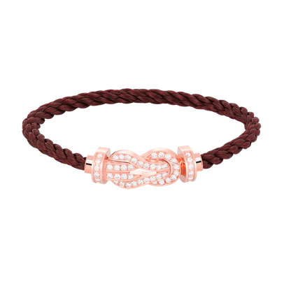 [OAKJURI Jewelry]CHANCE LARGE 8 FIGURE BUCKLE FULL DIAMOND BRACELET ROSE GOLD