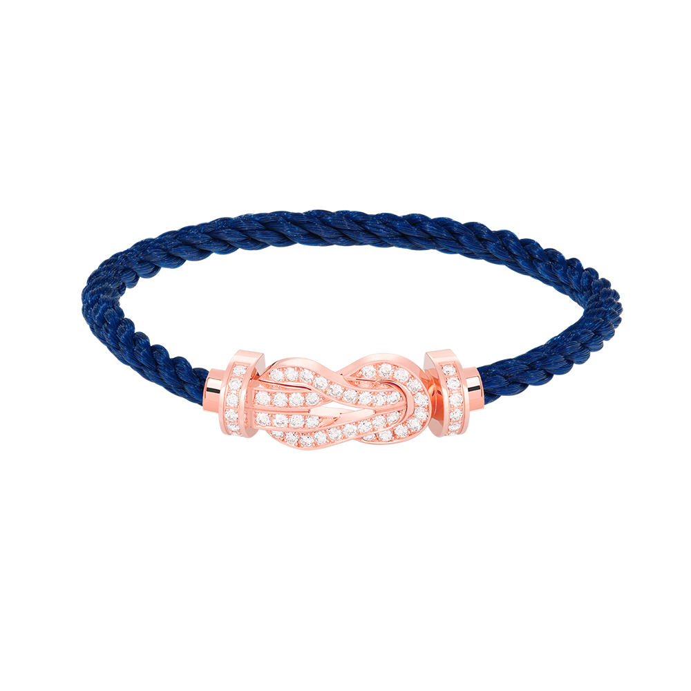 [OAKJURI Jewelry]CHANCE LARGE 8 FIGURE BUCKLE FULL DIAMOND BRACELET ROSE GOLD