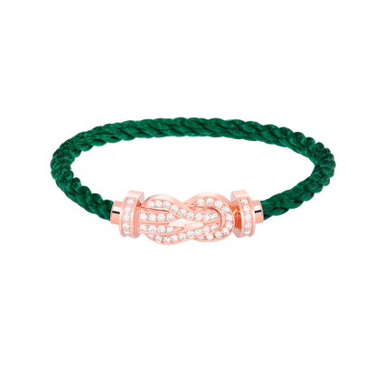 [OAKJURI Jewelry]CHANCE LARGE 8 FIGURE BUCKLE FULL DIAMOND BRACELET ROSE GOLD