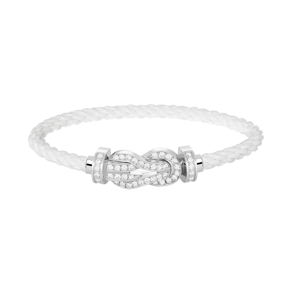[OAKJURI Jewelry]CHANCE LARGE 8 FIGURE BUCKLE FULL DIAMOND BRACELET SILVER