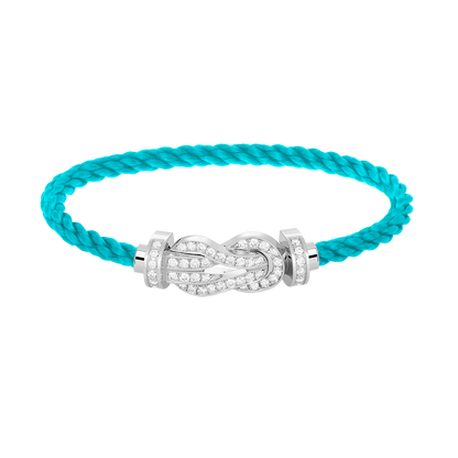 [OAKJURI Jewelry]CHANCE LARGE 8 FIGURE BUCKLE FULL DIAMOND BRACELET SILVER