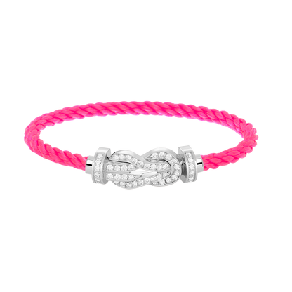 [OAKJURI Jewelry]CHANCE LARGE 8 FIGURE BUCKLE FULL DIAMOND BRACELET SILVER