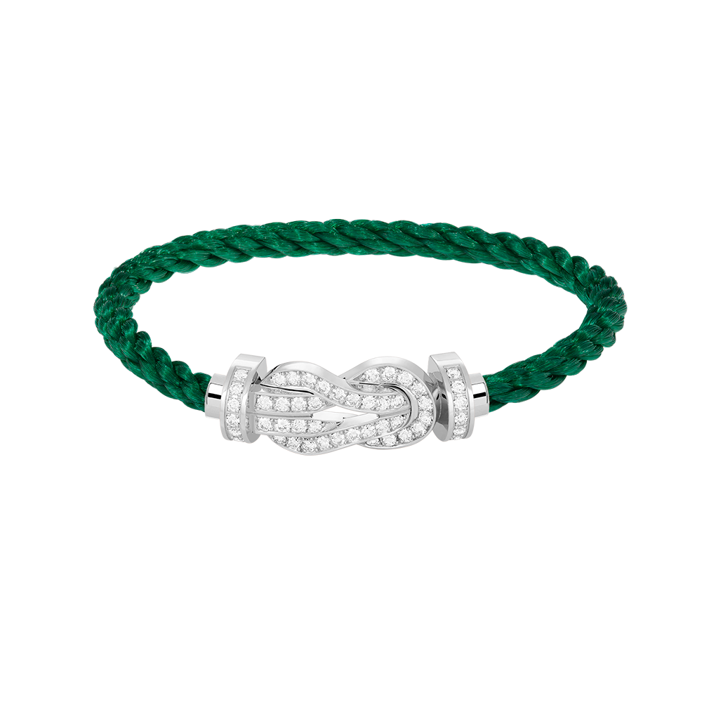 [OAKJURI Jewelry]CHANCE LARGE 8 FIGURE BUCKLE FULL DIAMOND BRACELET SILVER
