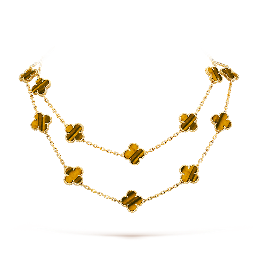 [OAKJURI Jewelry]CLOVER 20 MOTIFS TIGER EYE ROSE GOLD