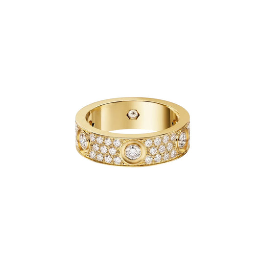 [OAKJURI Jewelry] LOVE 5.5MM FULL-PAVE 6-DIAMOND RING