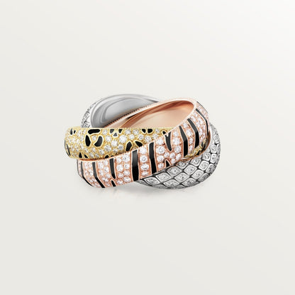 [OAKJURI Jewelry] TRINITY  RING LEOPARD PRINT