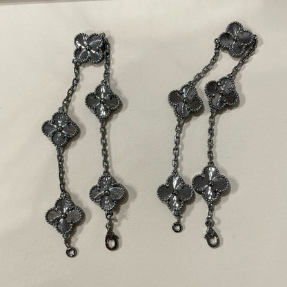 [OAKJURI Jewelry JEWELRY]CLOVER 5 MOTIF BLACK BRACELET