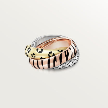 [OAKJURI Jewelry] TRINITY  RING LEOPARD PRINT