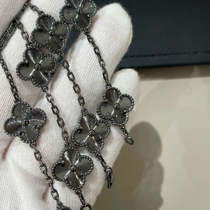 [OAKJURI Jewelry JEWELRY]CLOVER 5 MOTIF BLACK BRACELET