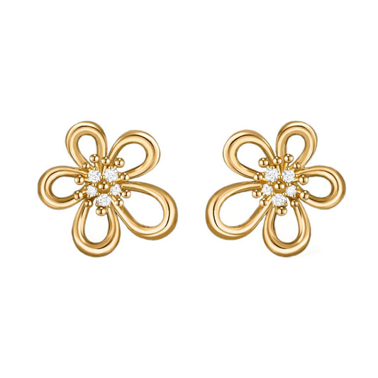 [OAKJURI Jewelry] FLOWERLACE EARRING 5 DIAMONDS