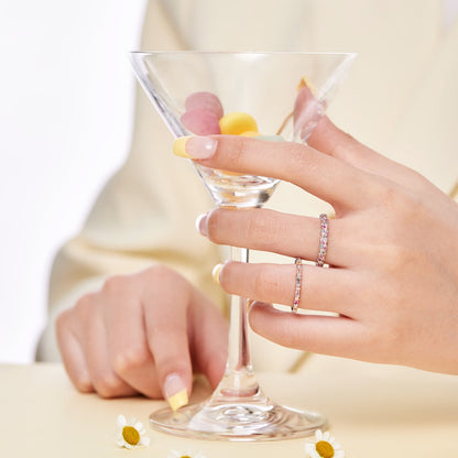 [Lumi Jewellery]Charming Colorful Round Cut Daily Ring