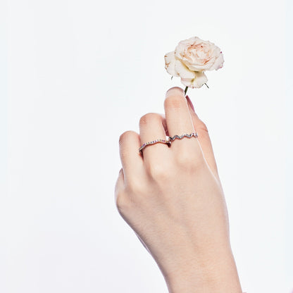 [Lumi Jewellery]Dainty Colorful Round Cut Party Ring