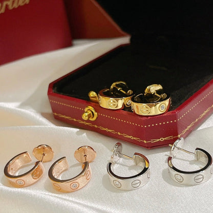 [OAKJURI Jewelry] LOVE EARRINGS 5.7MM 2 DIAMONDS