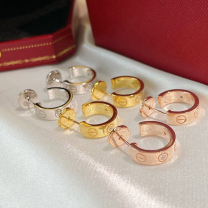 [OAKJURI Jewelry] LOVE EARRINGS 5.7MM 2 DIAMONDS