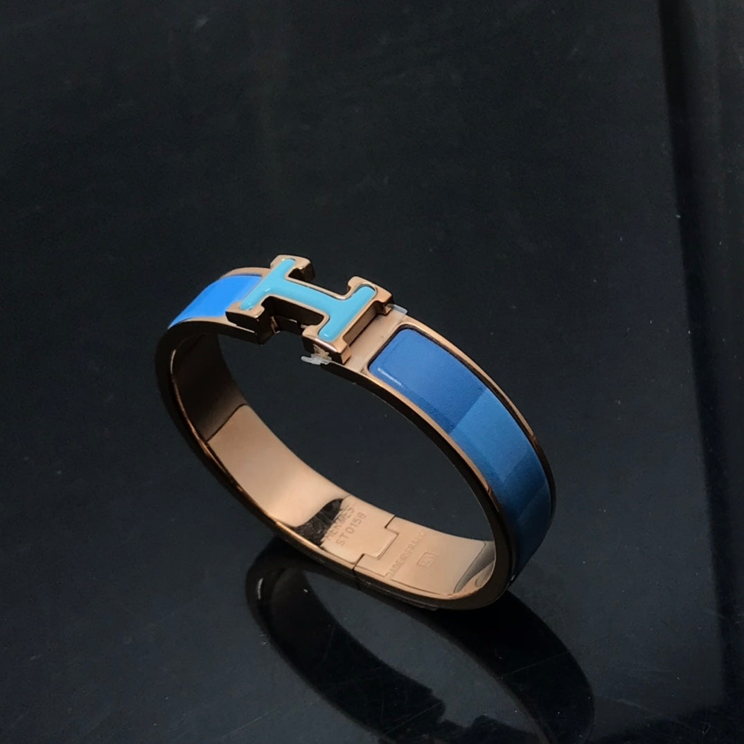 [OAKJURI Jewelry]H BRACELET BLUE RAINBOW CERAMIC