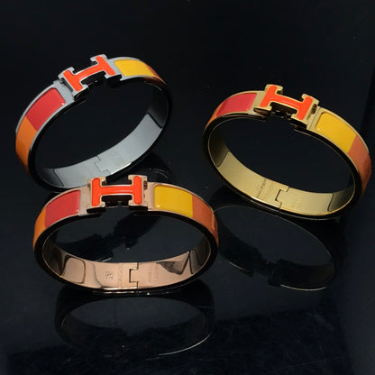 [OAKJURI Jewelry]H BRACELET ORANGE RAINBOW CERAMIC