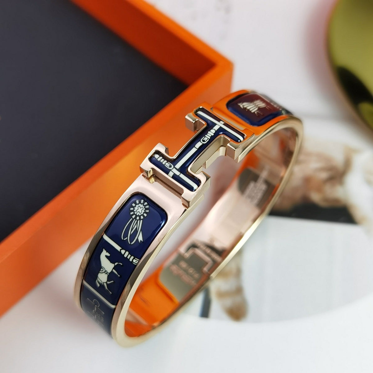 [OAKJURI Jewelry]H COUVERTURES DARK BLUE BRACELET