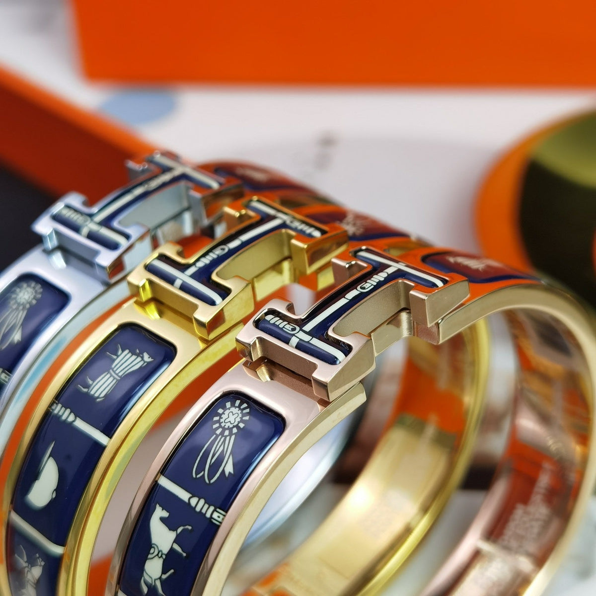 [OAKJURI Jewelry]H COUVERTURES DARK BLUE BRACELET