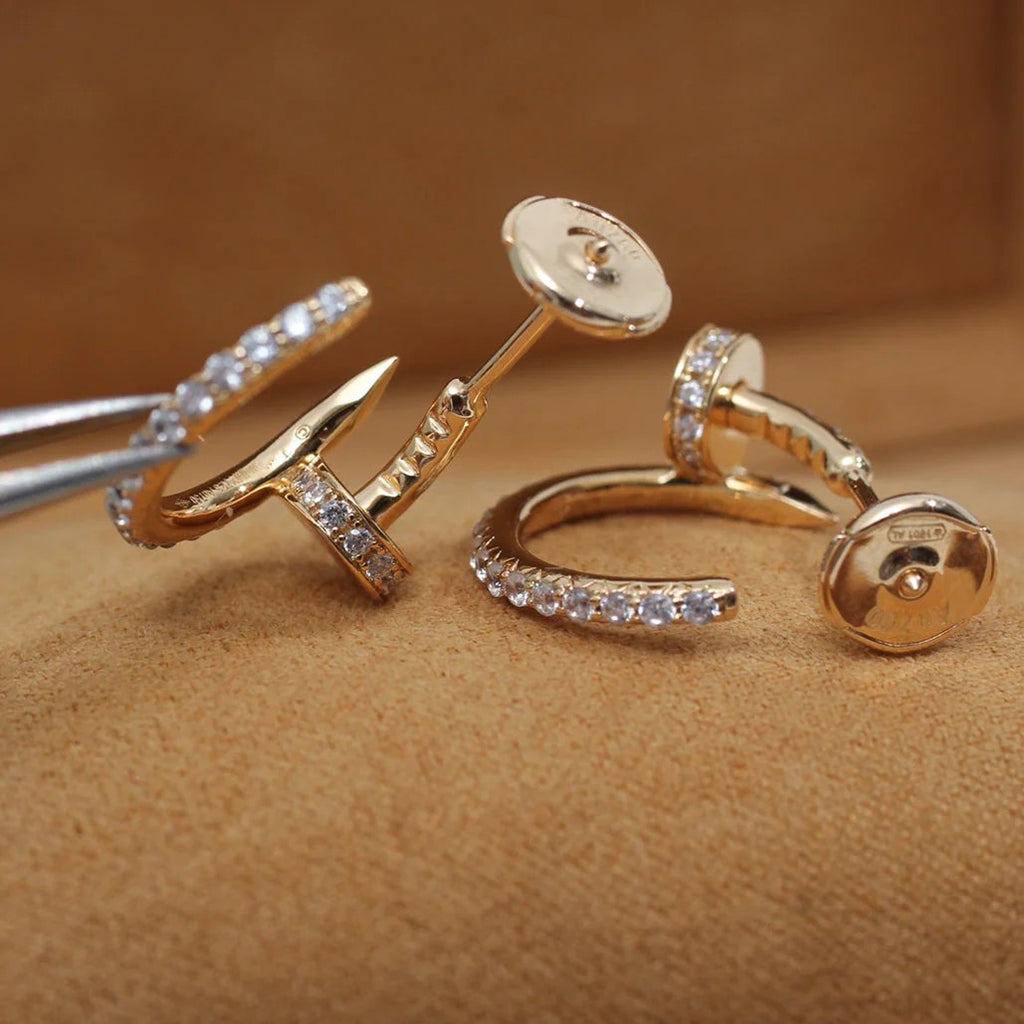 [OAKJURI Jewelry] JUSTE FULL DIAMOND SMALL EARRINGS