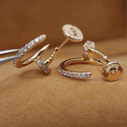 [OAKJURI Jewelry] JUSTE FULL DIAMOND SMALL EARRINGS