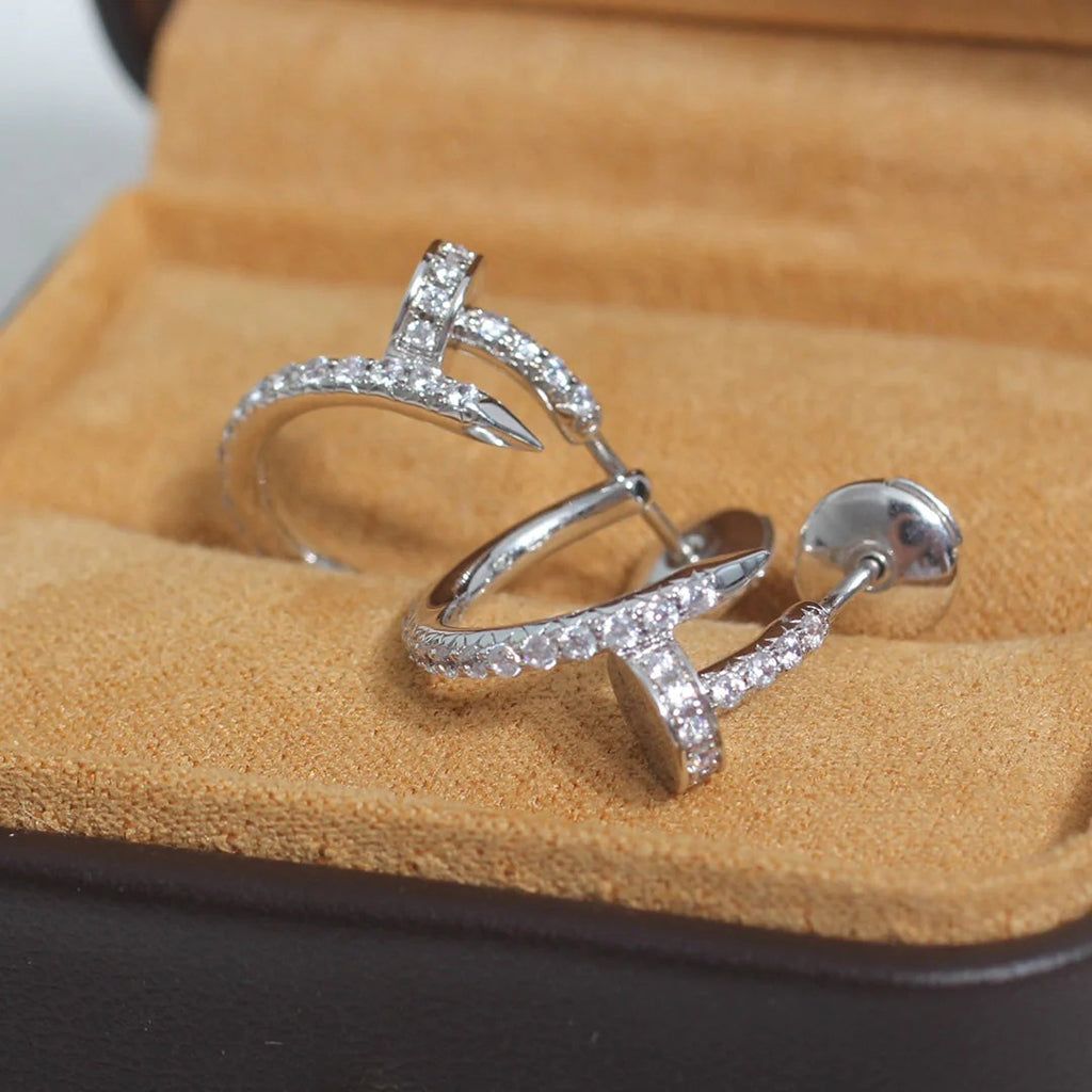 [OAKJURI Jewelry] JUSTE FULL DIAMOND SMALL EARRINGS