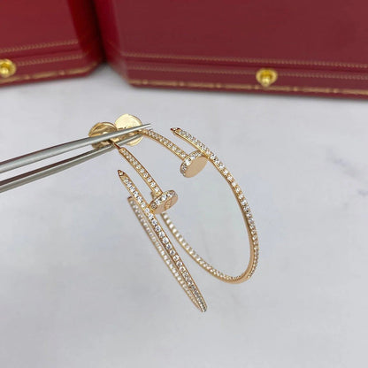 [OAKJURI Jewelry] JUSTE FULL DIAMOND LARGE EARRINGS