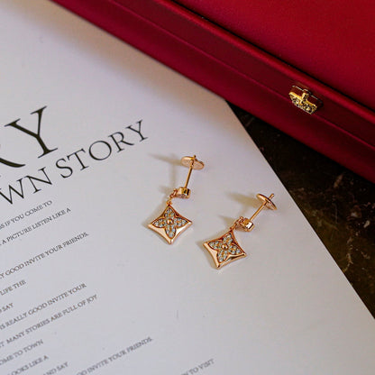 [OAKJURI Jewelry]STAR DIAMONDS EARRINGS GOLD