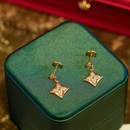 [OAKJURI Jewelry]STAR DIAMONDS EARRINGS GOLD