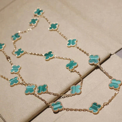 [OAKJURI Jewelry]CLOVER 20 MOTIFS MALACHITE GOLD